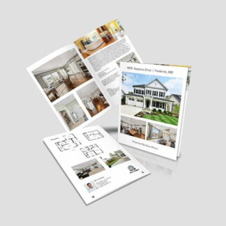 This bifold property brochure from waybetterpostcard is a 4 page17"x11" Portrait (or Horizontal) style